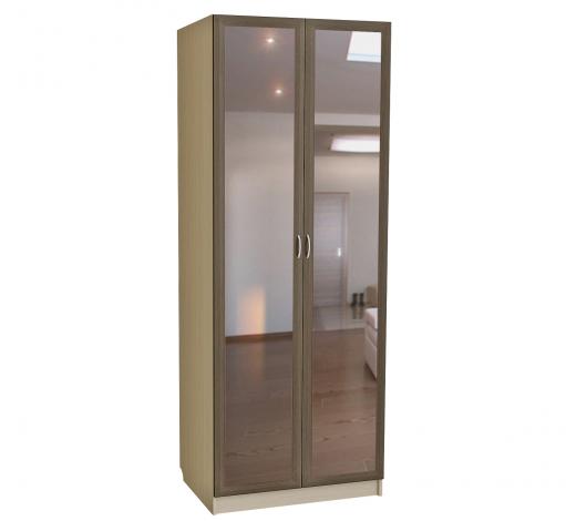 Шкаф 2-х дверный со штангой и зеркалами С 201/1 М - фото №3