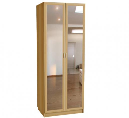 Шкаф 2-х дверный со штангой и зеркалами С 201/1 М - фото №4
