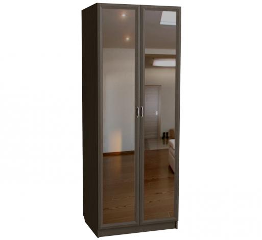 Шкаф 2-х дверный со штангой и зеркалами С 201/1 М - фото №1