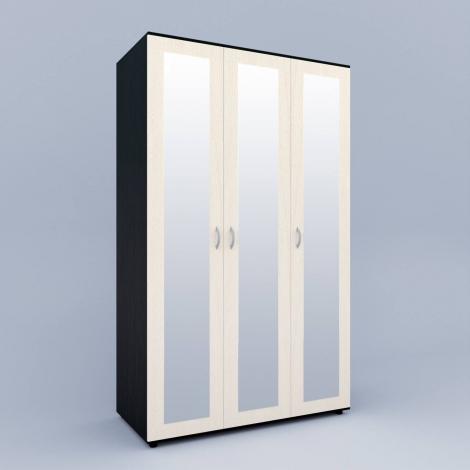 Шкаф 3-х дверный для одежды с 3-мя зеркалами №205-3 - фото №1