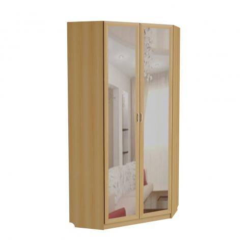 Шкаф угловой 2-х дверный с зеркалами С 242/1 М Валдай - фото №3