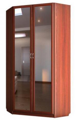 Шкаф угловой с зеркальными дверями С 442/1 М - фото №1