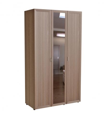 Шкаф 3-х дверный для одежды и белья с зеркалом 6.14 - фото №2