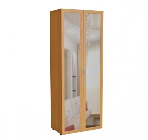 Шкаф 2-х дверный для одежды и белья с зеркалами 6.27 - фото №1