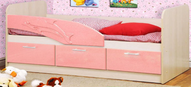 Кровать детская с ящиками Дельфин - фото №2